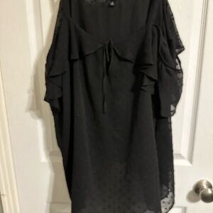 Torrid Black Ruffle Top